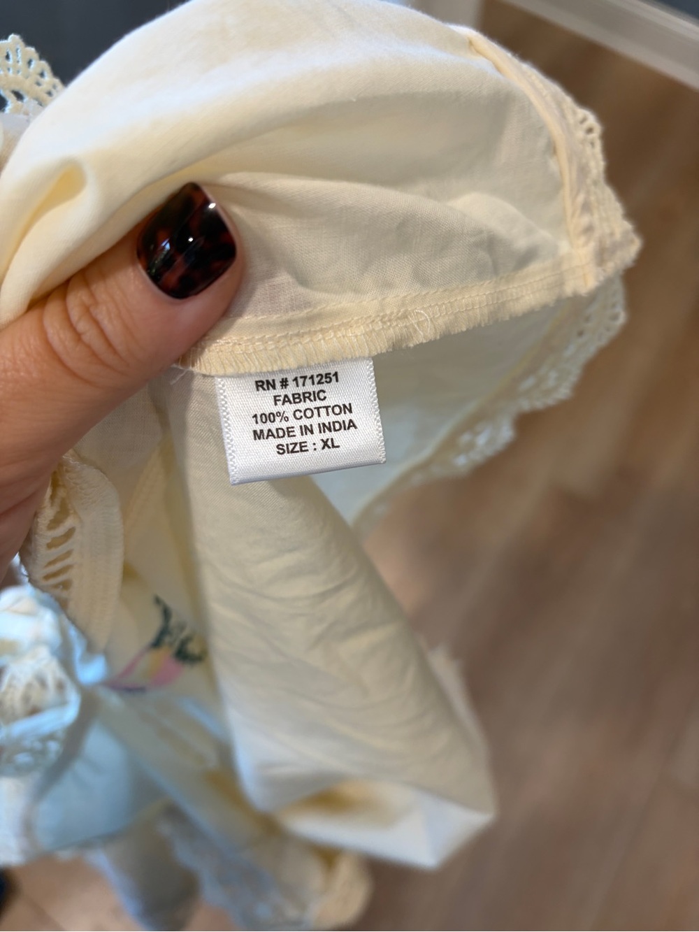 Jennifer & Grace Embroidered Cotton Boho Jacket Ivory Crochet Lace XL NWT - Picture 10 of 10